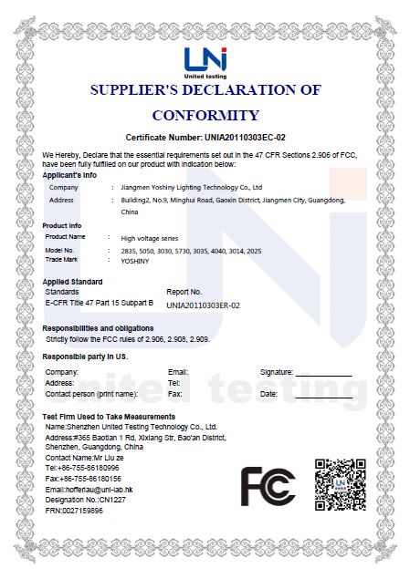 AC led strip light FCC